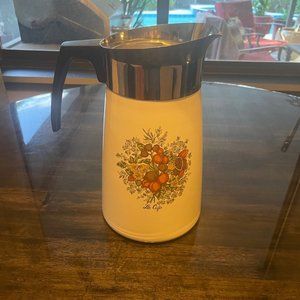 Vintage CORNING Le Cafe Spice of Life Percolator Coffee Carafe Serving Pitcher